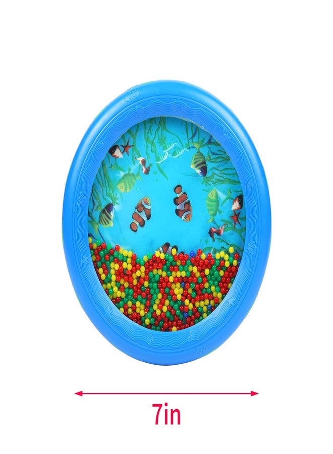 Musfunny Ocean Drum Wave Bead Drums Gentle Sea Sound Music Gift Musical Educational Sea Sound Drum Tool for Kid Child Baby (Blue) - Image 5